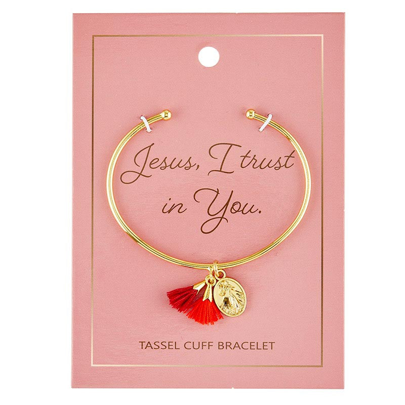 Tassel Cuff Bracelet Divine Mercy