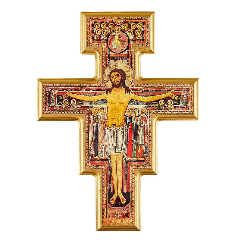Saint Damiano Wood Crucifix (J5504) by Christian Brands, product view 2