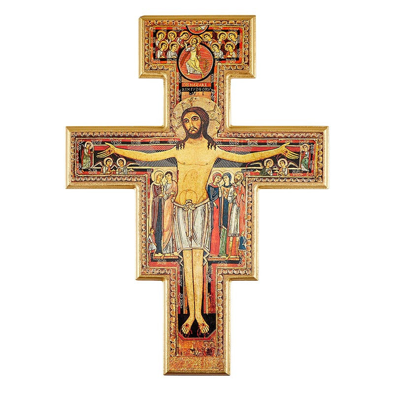 Saint Damiano Wood Crucifix (J5506)