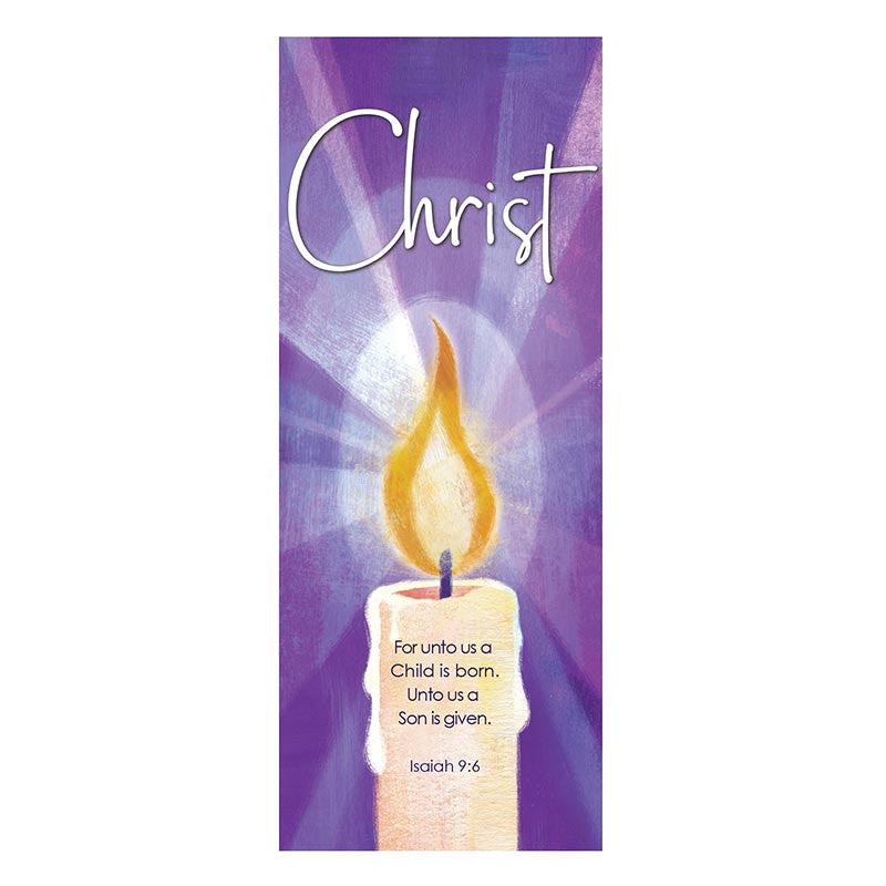 Purple Advent Candle Banner Set - Set of 5