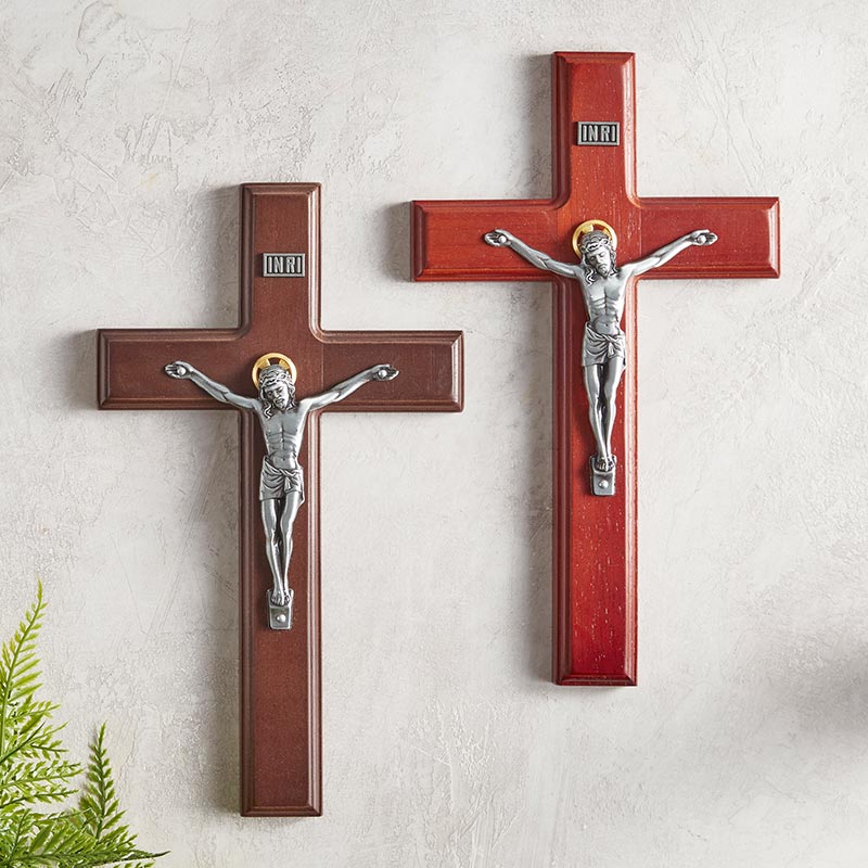 10'' Walnut St Mark Crucifix by Christian Brands, product view 2