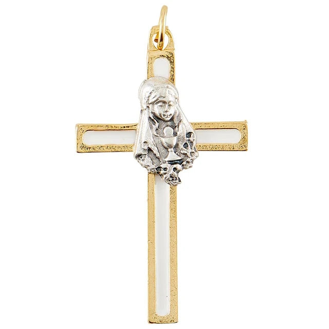 First Communion Cross Pendant Girl - 12/Pk (J7675)