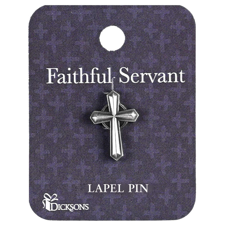 Lapel Pin Cross Faithful Servant by Dicksons