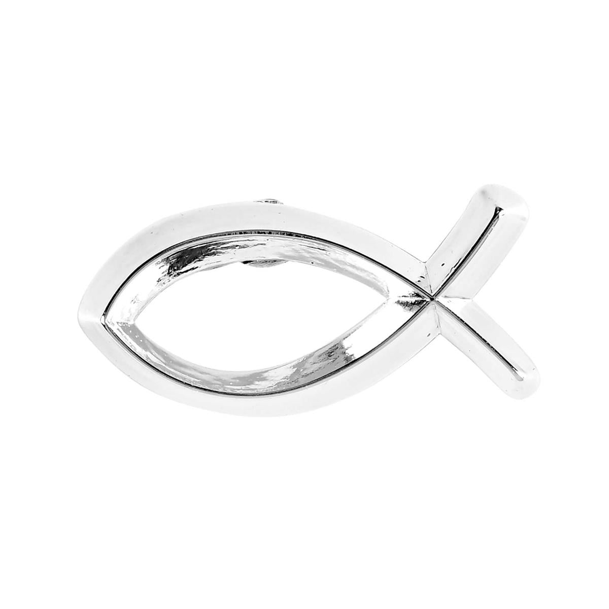 Lapel Pin Pocket Card Silver Fish by Dicksons