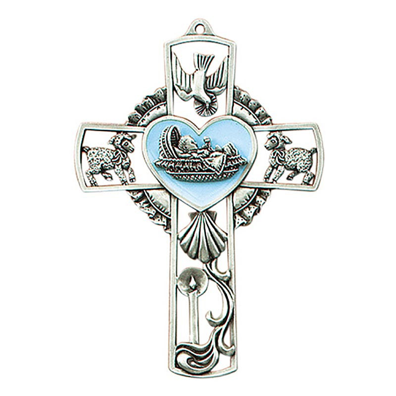 Baby Boy Wall Cross - Blue