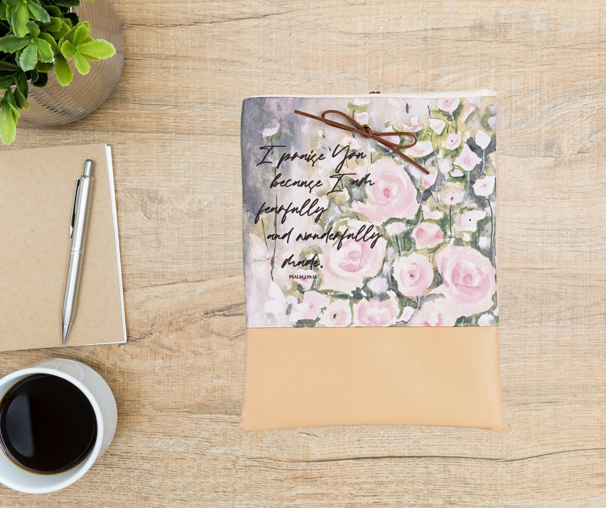 Decorative Women's Bible Journal Cover Sleeve with Tie Closure 8 x 10.75 Inch (JCC-5) by Dicksons, product view 3