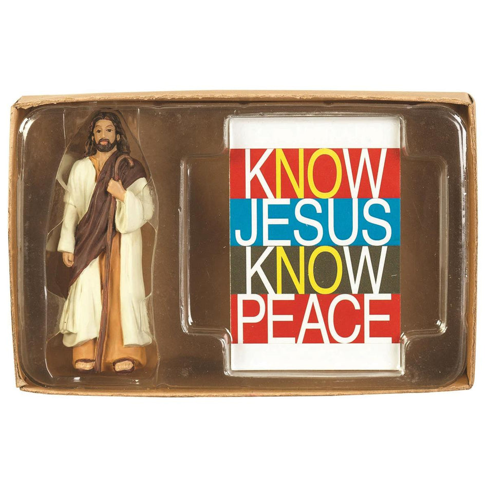 Know Jesus Know Peace Highlighted 3 inch Resin Table Top Figurine with Card by Dicksons