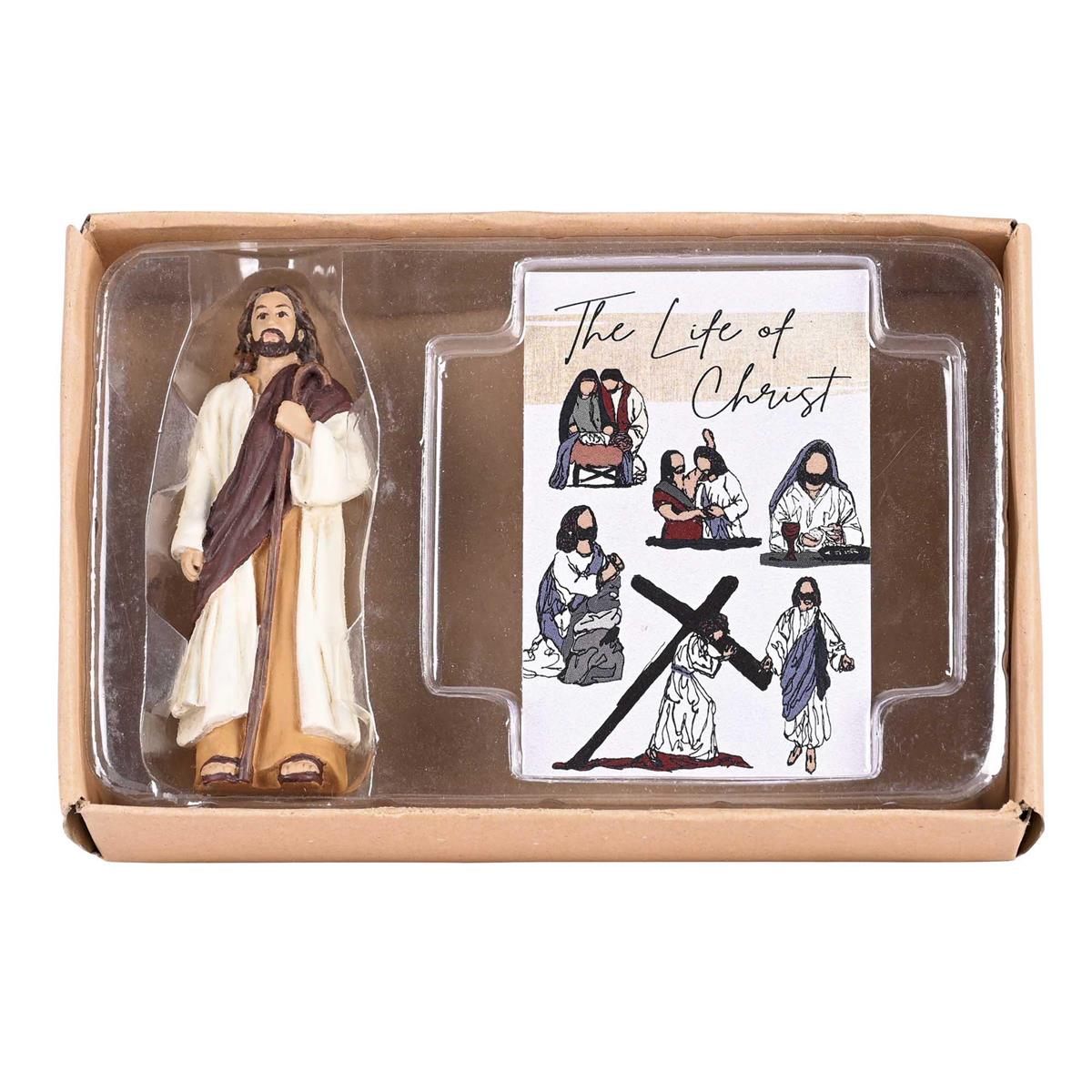 The Life of Christ White and Tan 3 Inch Resin Tabletop Figurine with Bookmark by Dicksons