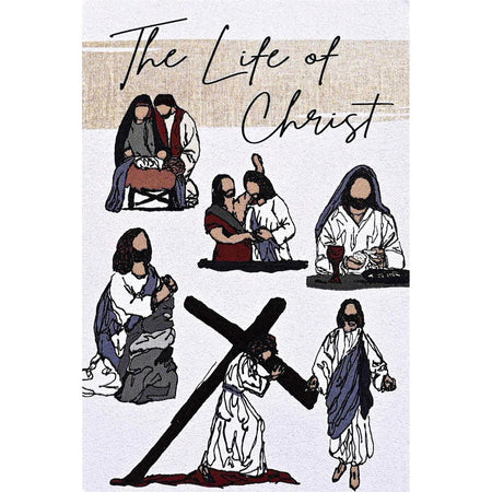 The Life of Christ White and Tan 3 Inch Resin Tabletop Figurine with Bookmark by Dicksons, product view 2