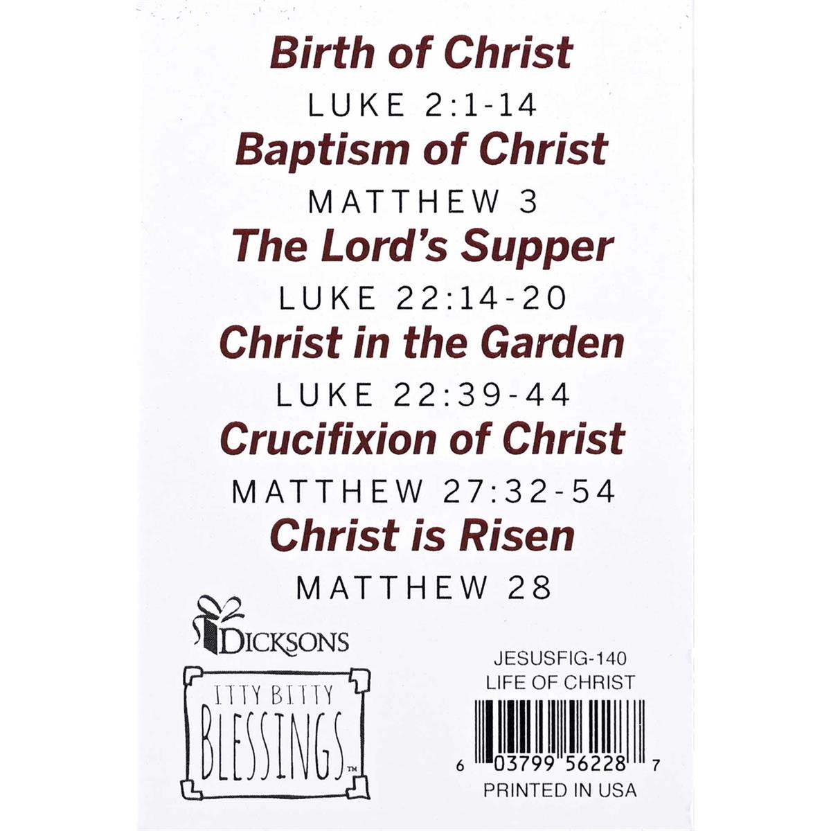 The Life of Christ White and Tan 3 Inch Resin Tabletop Figurine with Bookmark by Dicksons, product view 3