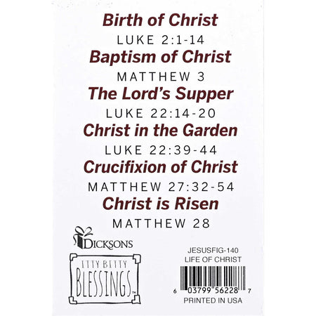 The Life of Christ White and Tan 3 Inch Resin Tabletop Figurine with Bookmark by Dicksons, product view 3