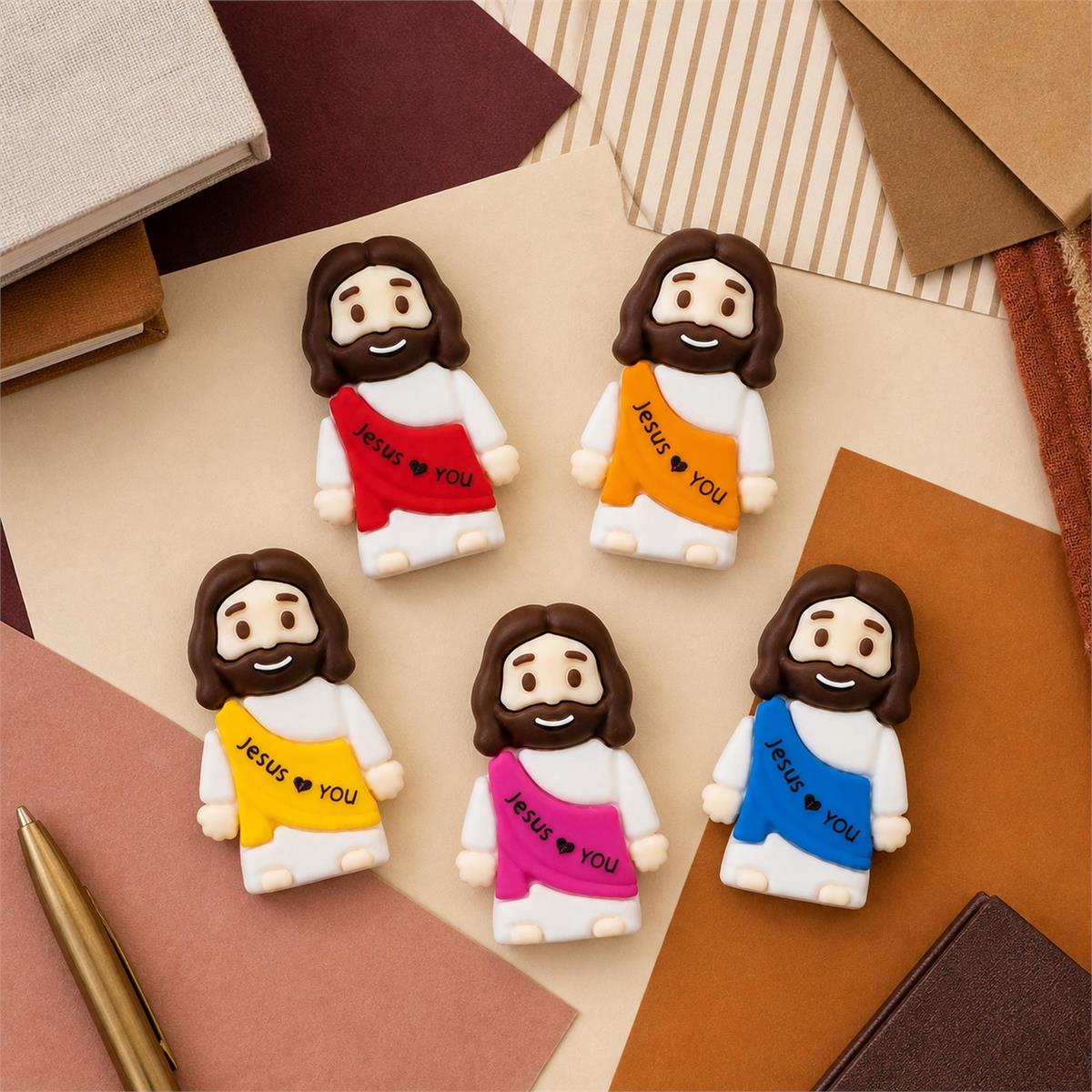 Jesus Figurine Silicone 1.3H 5 Pieces by Dicksons, product view 4