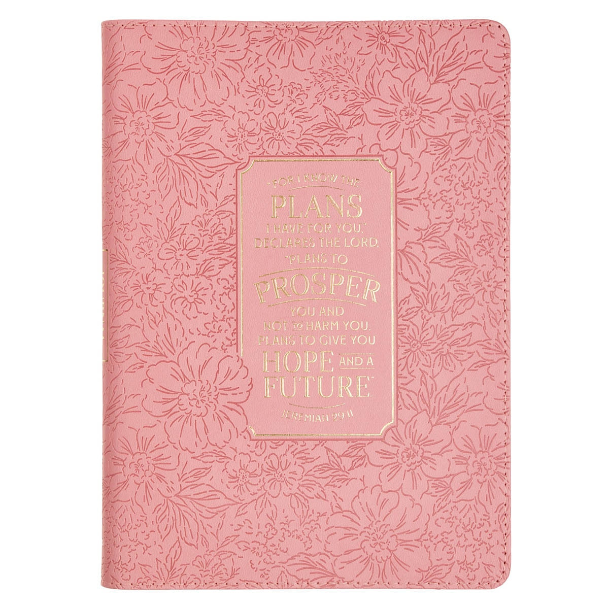 Hope and a Future Pink Bloom Faux Leather Classic Journal - Jeremiah 29:11 by Christian Art Gifts