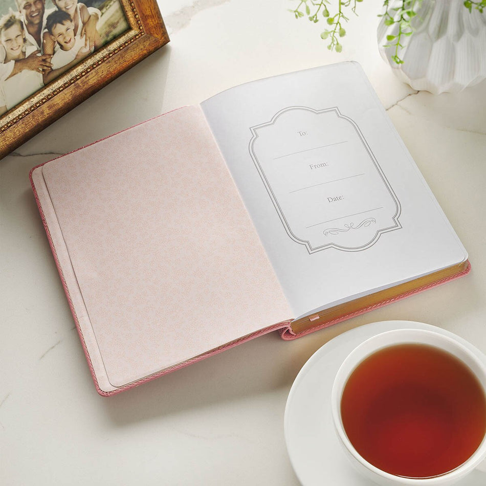 Hope and a Future Pink Bloom Faux Leather Classic Journal - Jeremiah 29:11 by Christian Art Gifts, product view 2