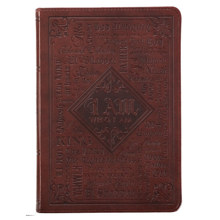Names of God Chestnut Brown Faux Leather Classic Journal by Christian Art Gifts