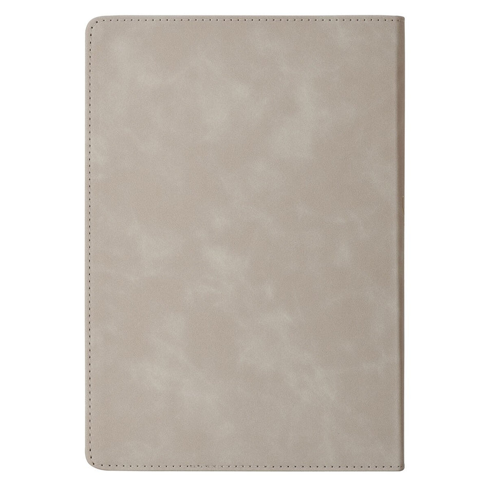 Everything Beautiful Cream Floral Faux Leather Classic Journal - Ecclesiastes 3:11 by Christian Art Gifts, product view 2