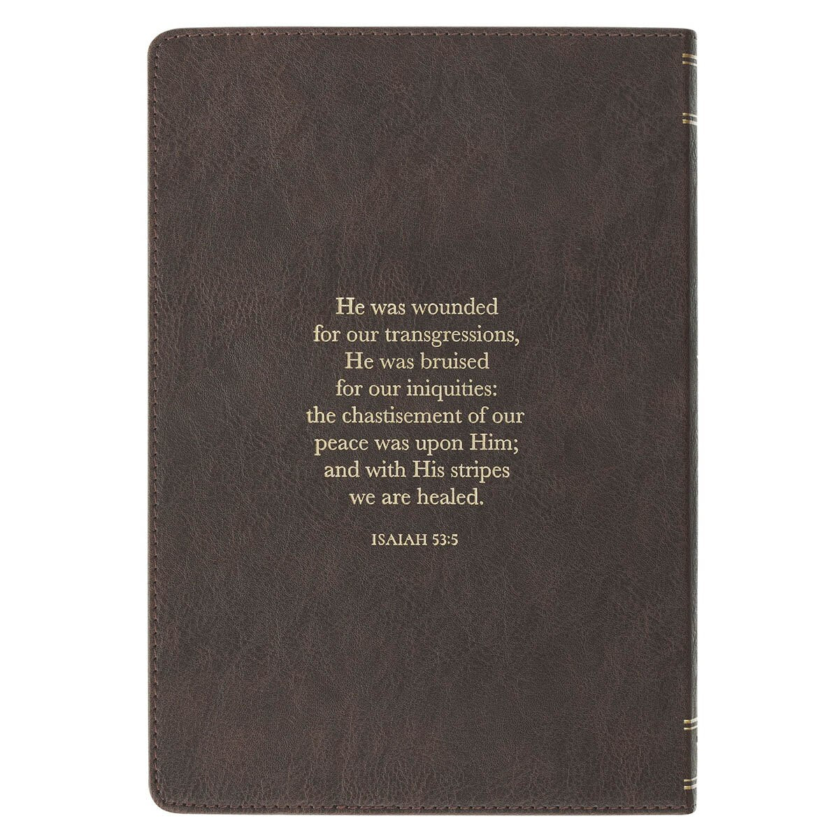 Amazing Grace Brown Crown of Thorns Classic Faux Leather Journal - Isaiah 53:3 by Christian Art Gifts, product view 5