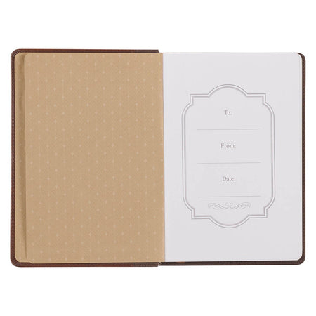 Amazing Grace Brown Crown of Thorns Classic Faux Leather Journal - Isaiah 53:3 by Christian Art Gifts, product view 3