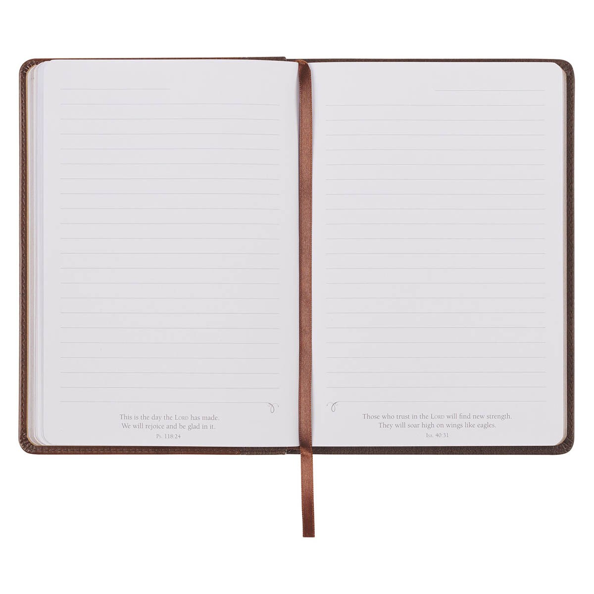 Amazing Grace Brown Crown of Thorns Classic Faux Leather Journal - Isaiah 53:3 by Christian Art Gifts, product view 4