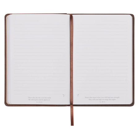 Amazing Grace Brown Crown of Thorns Classic Faux Leather Journal - Isaiah 53:3 by Christian Art Gifts, product view 4