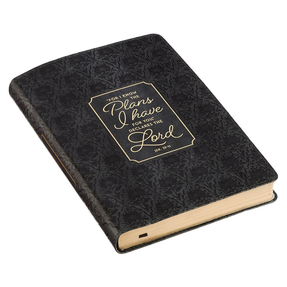 I Know the Plans Graphite Gray Classic Journal—Jeremiah 29:11 by Christian Art Gifts, product view 2