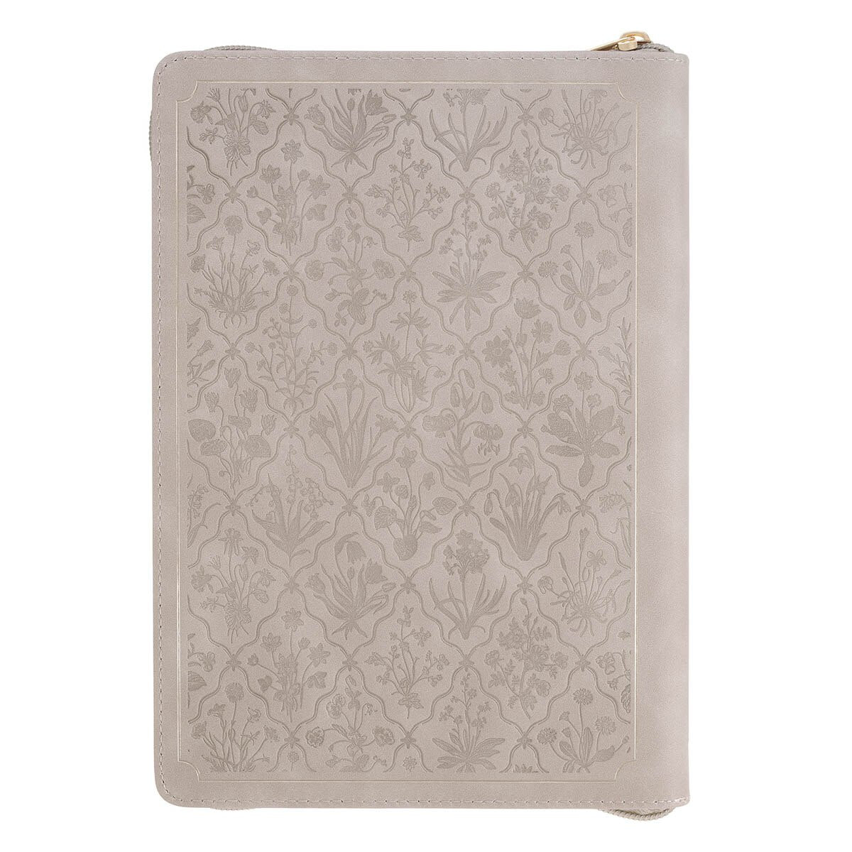 Sufficient Grace Taupe Faux Leather Classic Journal with Zipper Closure - 2 Cor 12:9 by Christian Art Gifts, product view 5
