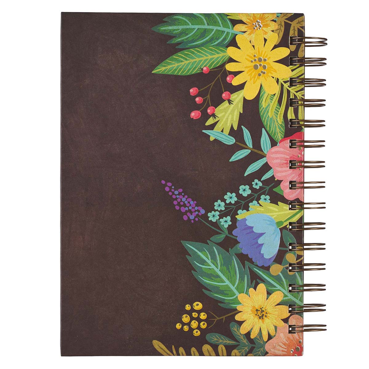 With God All Things Are Possible Colorful Wreath Spiral Journal - Matthew 19:2 by Christian Art Gifts, product view 4