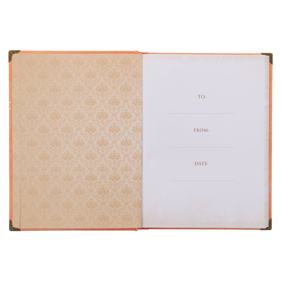 Orange Grace Butterfly Hardcover Journal - Ephesians 2:8 by Christian Art Gifts, product view 2