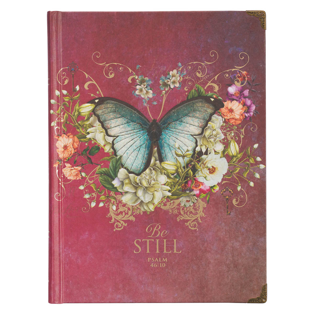 Pink Be Still Butterfly Hardcover Journal - Psalm 46:10 by Christian Art Gifts