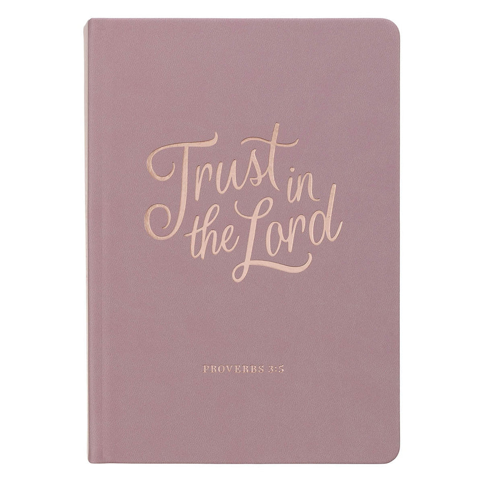 Trust in the Lord Mauve Faux Leather Hardcover Journal - Proverbs 3:5 by Christian Art Gifts