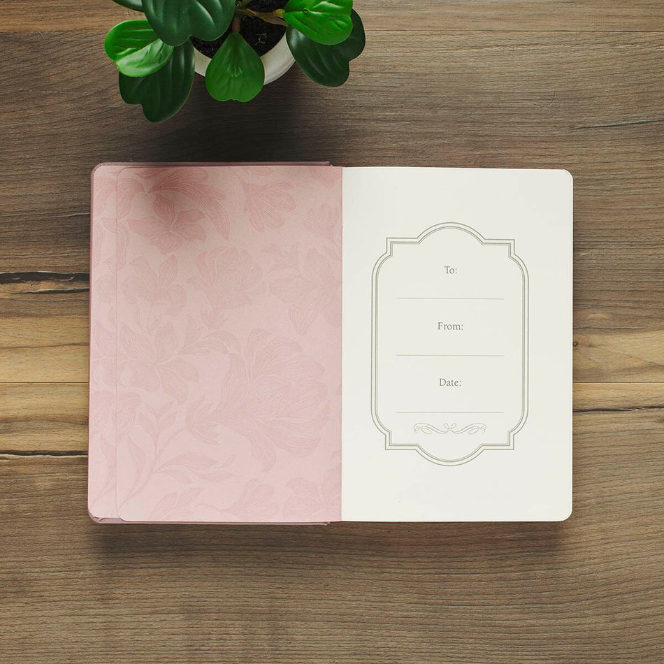 Trust in the Lord Mauve Faux Leather Hardcover Journal - Proverbs 3:5 by Christian Art Gifts, product view 2