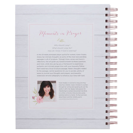 Moments in Prayer Wirebound Prompted Prayer Journal by Christian Art Gifts, product view 2