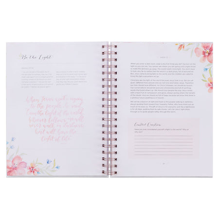 Moments in Prayer Wirebound Prompted Prayer Journal by Christian Art Gifts, product view 5