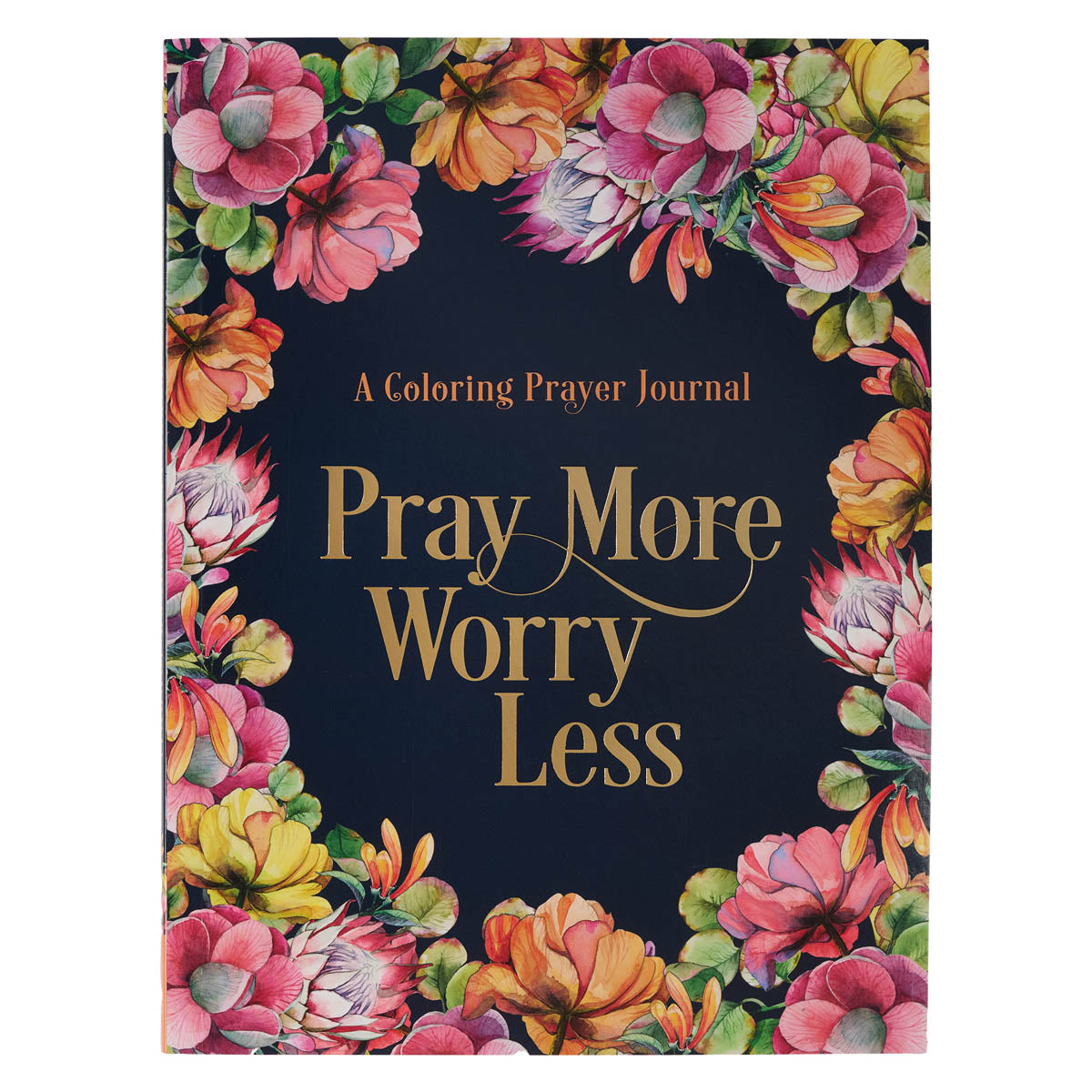 Pray More Worry Less Coloring Prayer Journal by Christian Art Gifts