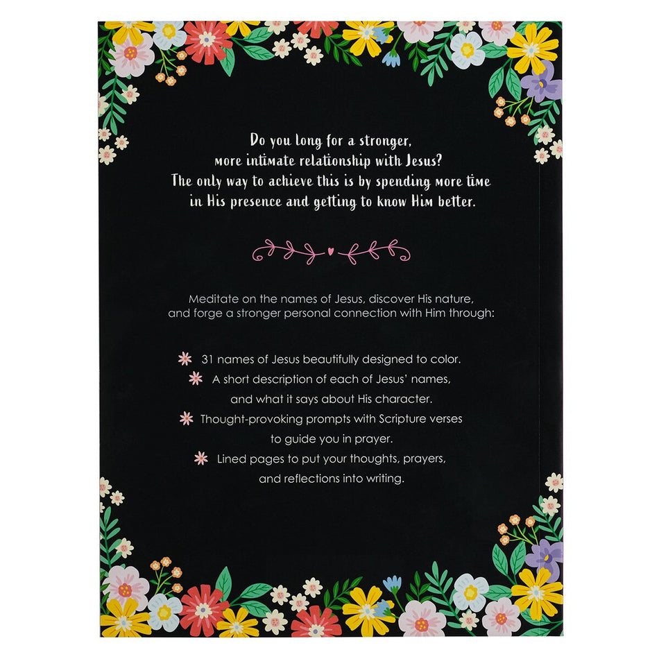 The Names of Jesus Prompted Coloring Prayer Journal by Christian Art Gifts, product view 2