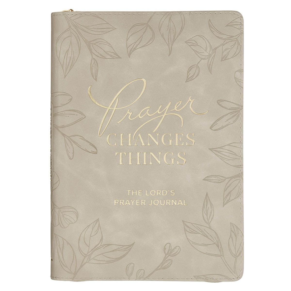 Prayer Changes Things Taupe Faux Leather Prompted Journal by Christian Art Gifts