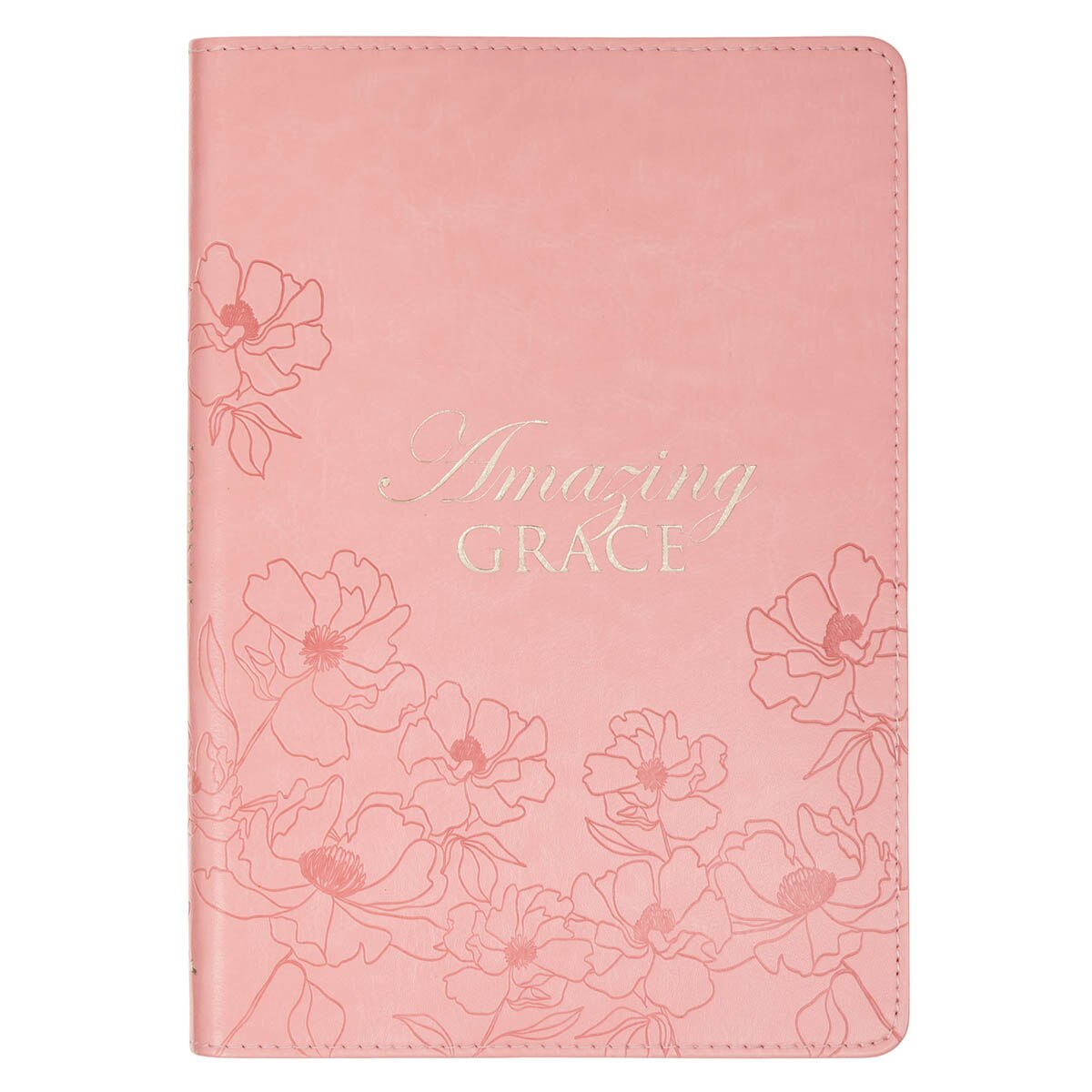 Amazing Grace Pink Floral Slimline Journal by Christian Art Gifts