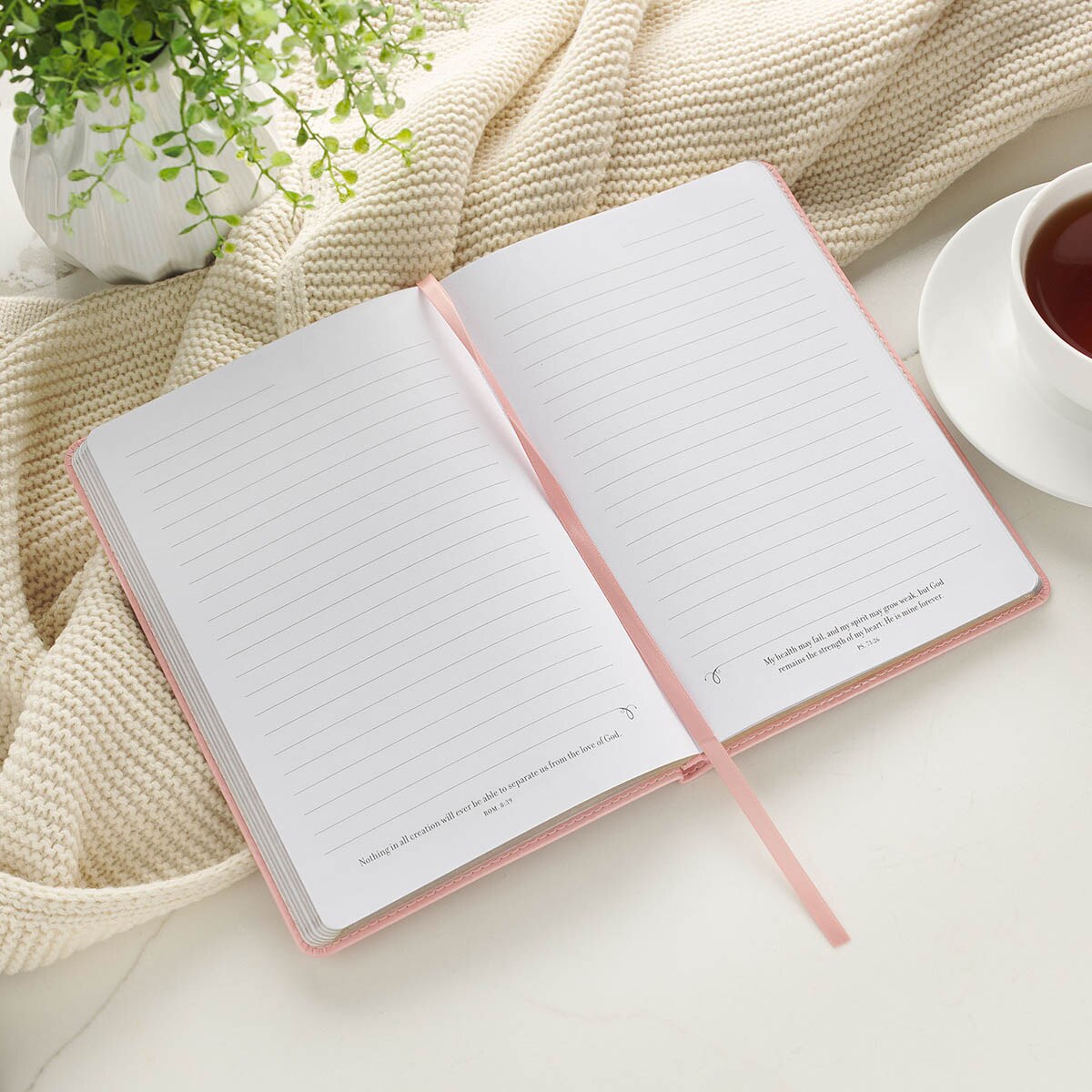 Amazing Grace Pink Floral Slimline Journal by Christian Art Gifts, product view 3