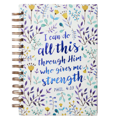 I Can Do All This Large Spiral Hardcover Journal - Philippians 4:13 by Christian Art Gifts