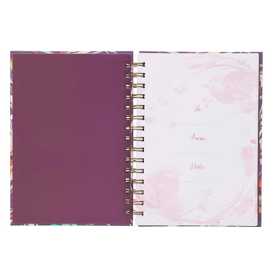 Blessed Is She Hardcover Spiral Journal by Christian Art Gifts, product view 2