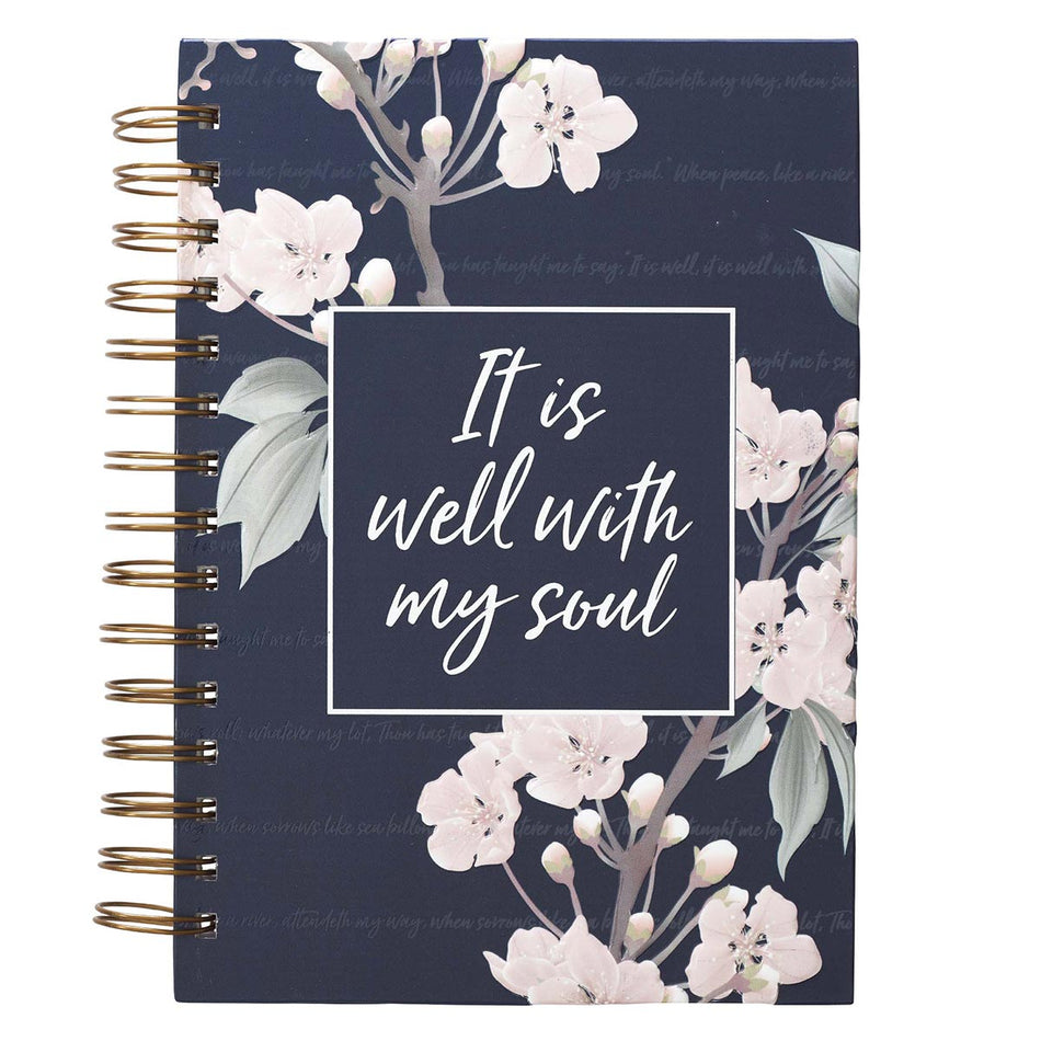 It Is Well With My Soul Large Spiral Journal by Christian Art Gifts