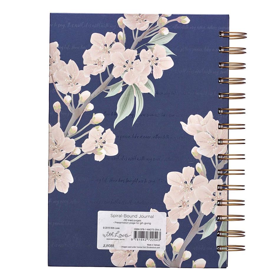 It Is Well With My Soul Large Spiral Journal by Christian Art Gifts, product view 2