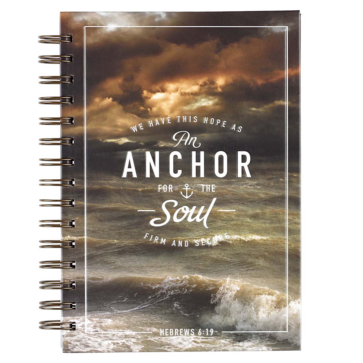 Anchor For The Soul Large Spiral Journal - Hebrews 6:19 by Christian Art Gifts