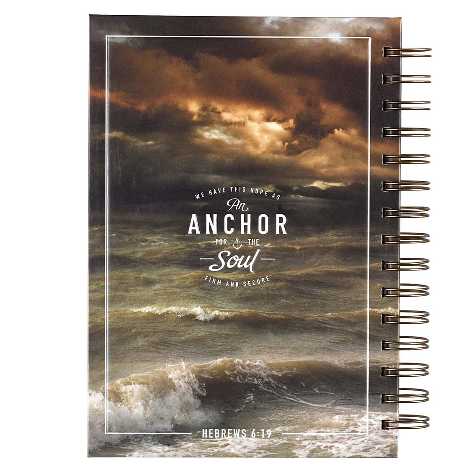 Anchor For The Soul Large Spiral Journal - Hebrews 6:19 by Christian Art Gifts, product view 2