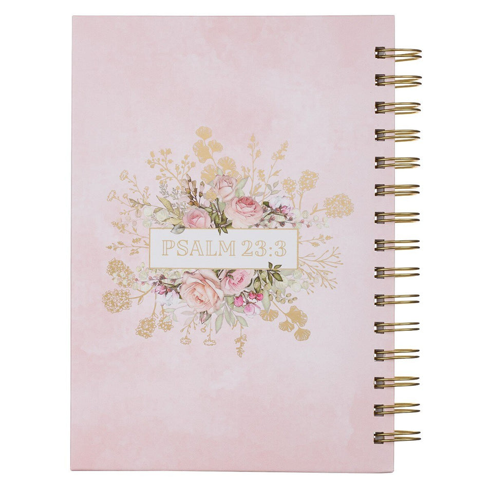 He Gives Me New Strength Large Spiral Journal - Psalm 23:3 by Christian Art Gifts, product view 2