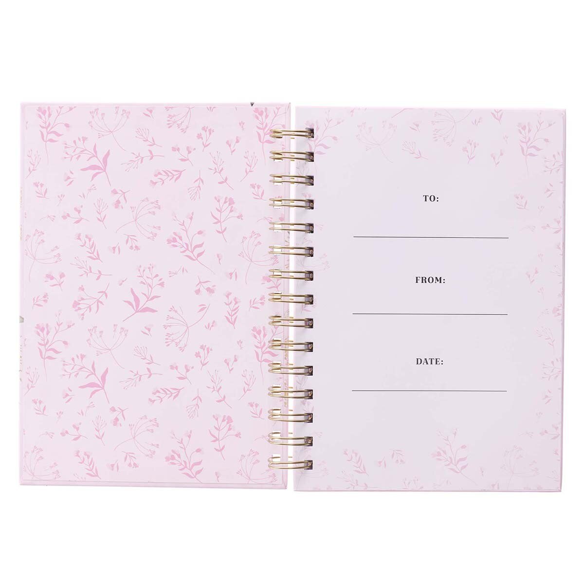 He Gives Me New Strength Large Spiral Journal - Psalm 23:3 by Christian Art Gifts, product view 3