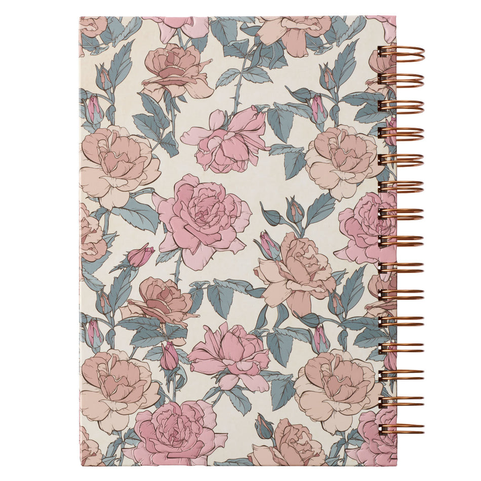 My Strength and My Song Pink Rose Spiral Journal - Psalm 118:14 by Christian Art Gifts, product view 2