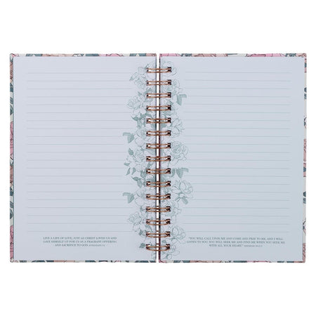 My Strength and My Song Pink Rose Spiral Journal - Psalm 118:14 by Christian Art Gifts, product view 4