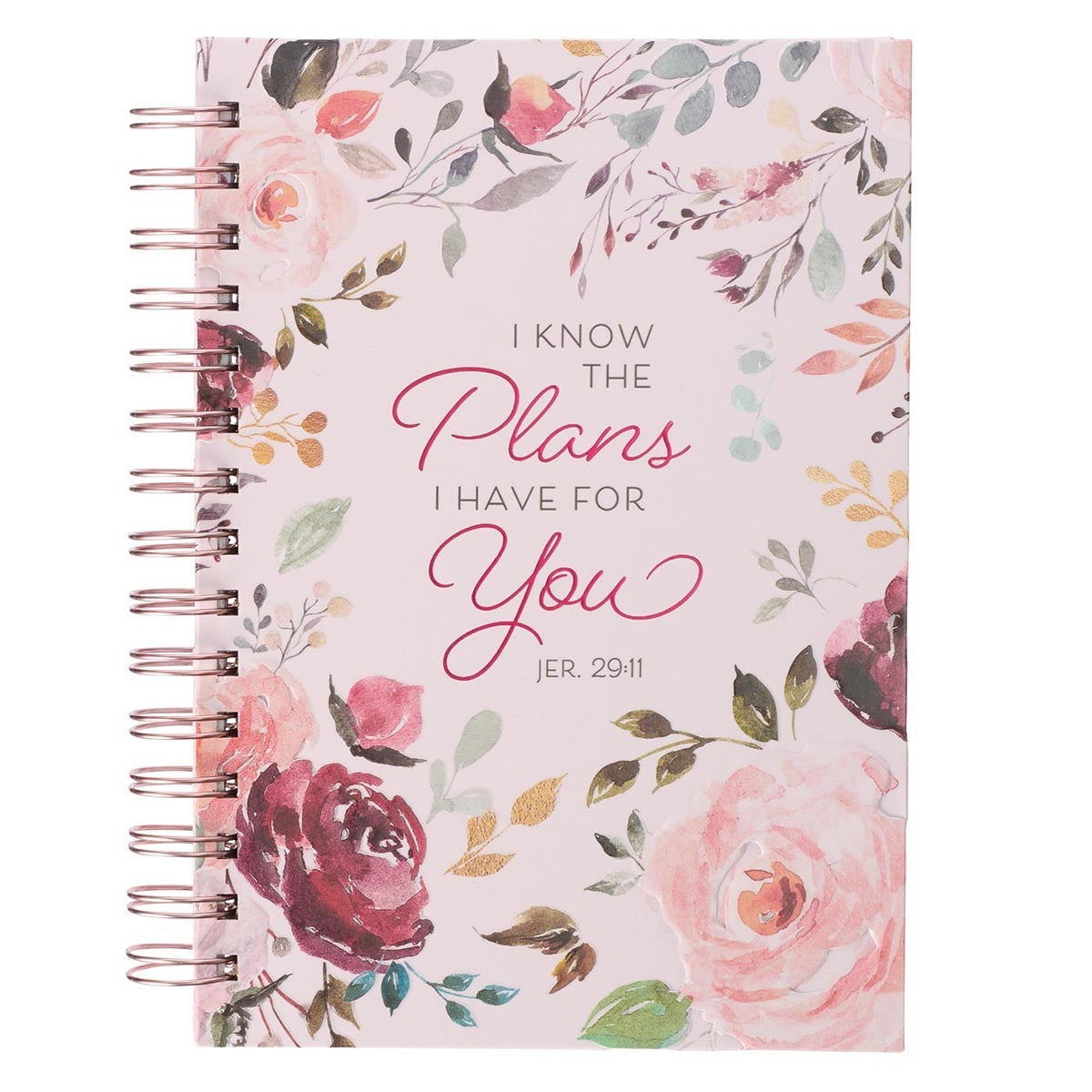 The Plans I Have for You Plum Floral Spiral Journal - Jeremiah 29:11 by Christian Art Gifts