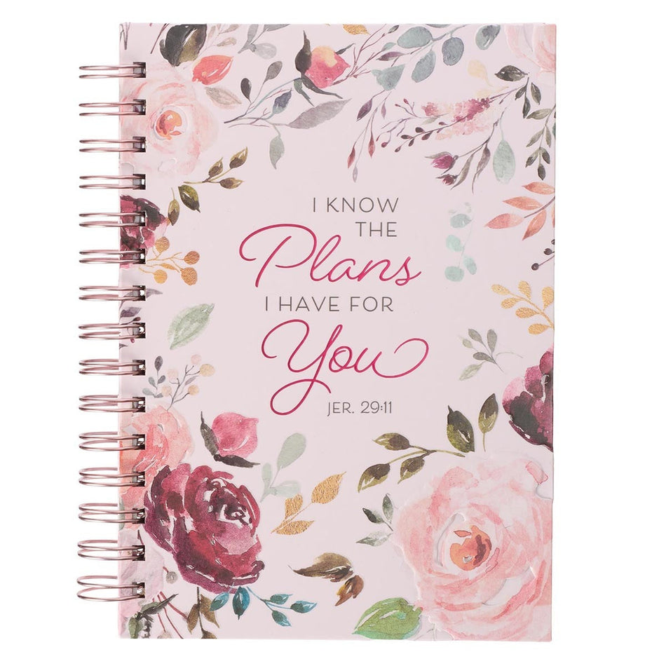The Plans I Have for You Plum Floral Spiral Journal - Jeremiah 29:11 by Christian Art Gifts